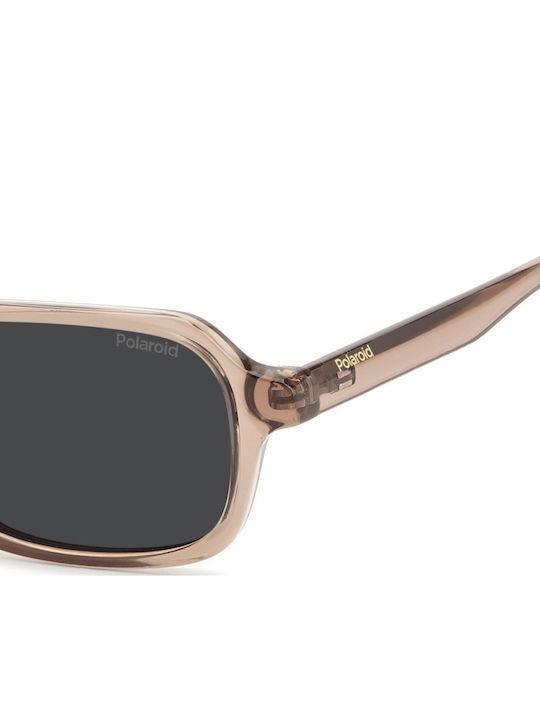 Polaroid Unisex Sunglasses with Pink Frame and Grey Lens