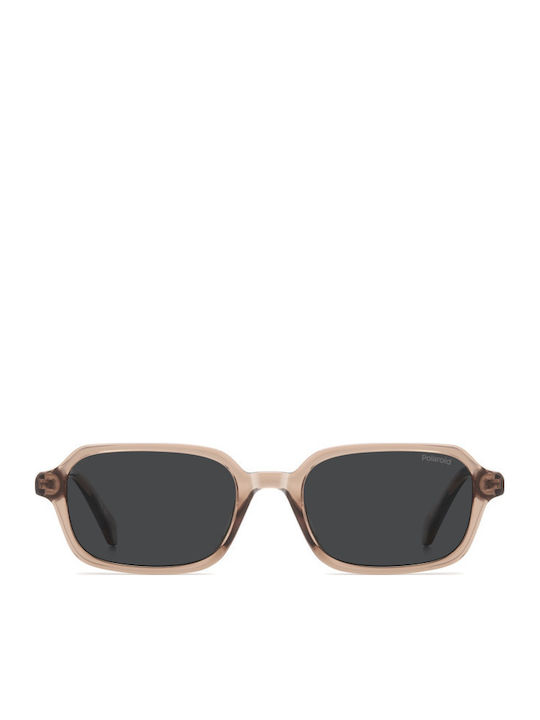 Polaroid Unisex Sunglasses with Pink Frame and Grey Lens