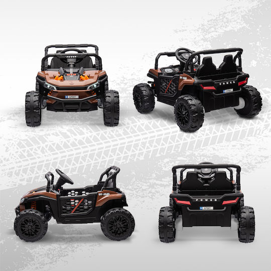 UTV Διθέσιο με Τηλεκοντρόλ 12 Volt Καφέ για 3+ Ετών