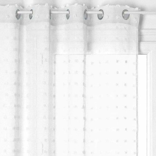 Atmosphera As Lily White Curtains With Grommets 140x240cm Atmosphera As Lily White Curtains With Grommets 140x240cm