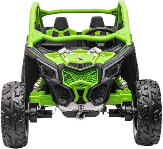 Can-Am Maverick X3 Buggy Cu Două Locuri Cu Telecomandă Licențiat 24 Volt Verde Pentru 3+ Ani