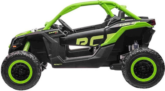 Can-Am Maverick X3 Buggy Cu Două Locuri Cu Telecomandă Licențiat 24 Volt Verde Pentru 3+ Ani
