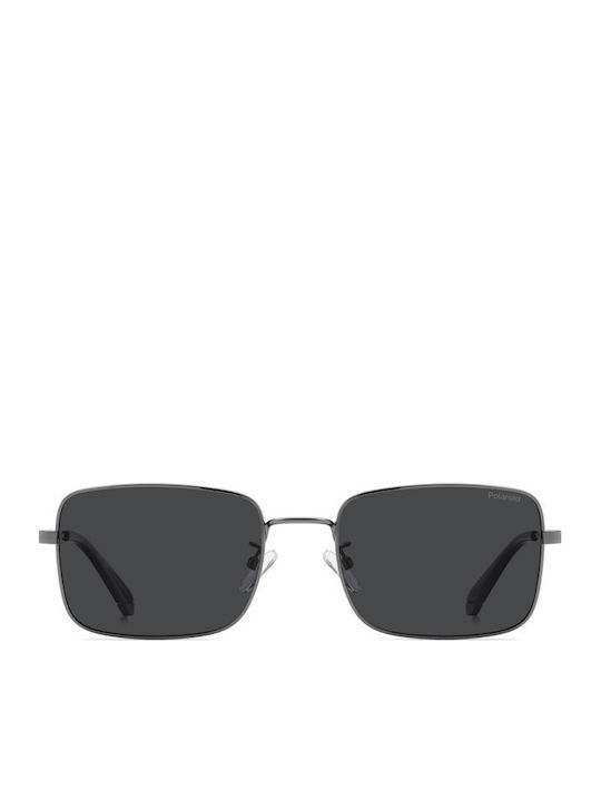 Polaroid Unisex Sunglasses with Grey Frame and Grey Lens