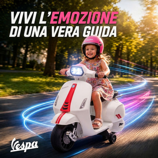 Παιδική Vespa Ηλεκτροκίνητη 6 Volt Λευκή για 6+ ετών