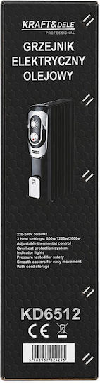 Kraft & Dele Radiator cu ulei cu 9 fante 2000W