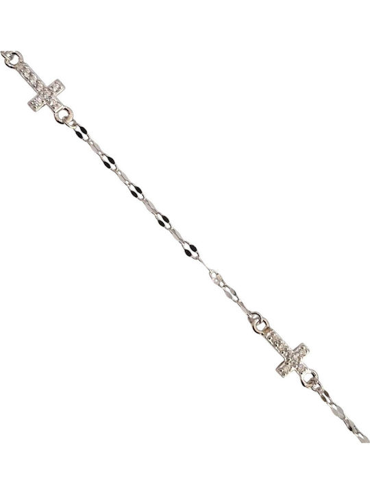 Prince Silvero Damentrauring mit Kreuz-Design aus Silber mit Zirkon 15cm Prince Silvero Damentrauring mit Kreuz-Design aus Silber mit Zirkon 15cm