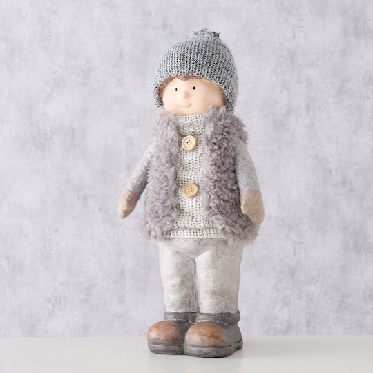 MSA Weihnachtsfigur Aus Kunststoff Kleinkind Grau Höhe 45cm