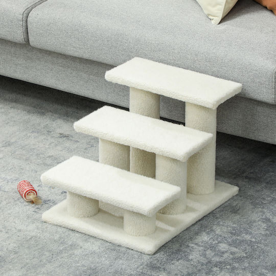 Pawhut Dog Car Steps for Dog Beige