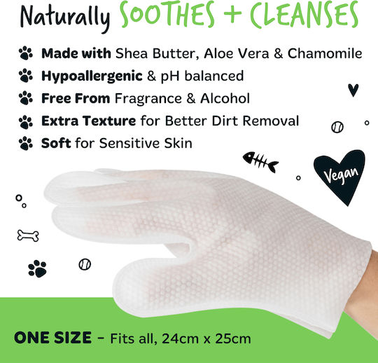 Biodegradable Pet Cleaning Gloves Full Body 30 Pieces