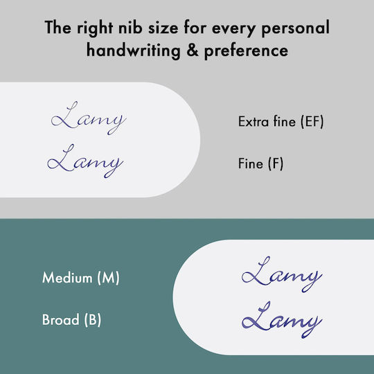 Lamy Studio Πένα Γραφής Fine Πράσινη με Μπλε Μελάνι