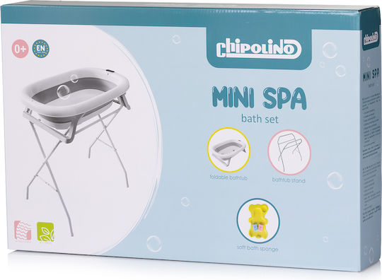 Chipolino Babybadewanne mit Ständer mit Thermometer Graue