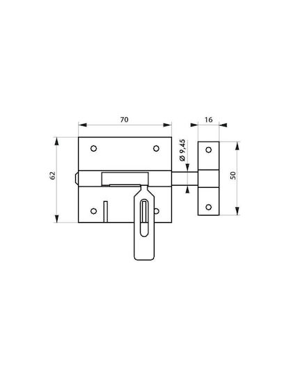 Padlock Bolt Steel Φ10 Thirard 00207060