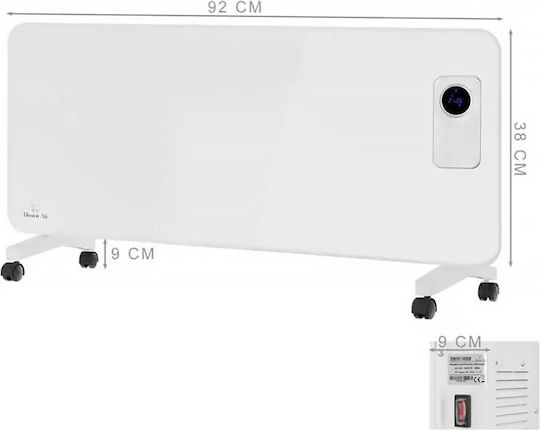 Mission Air Θερμοπομπός Δαπέδου 2000W με Ηλεκτρονικό Θερμοστάτη και WiFi 92x38cm Λευκός