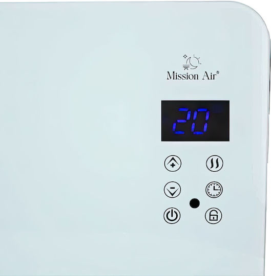 Mission Air Porto Floor Convector Heater 1000W with Electronic Thermostat and WiFi 60x38cm White