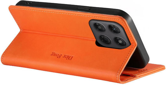Motorola Edge 70 Fusion 5g Case Dierfeng Leather Wallet Orange