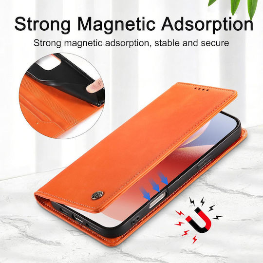 Motorola Edge 70 Fusion 5g Case Dierfeng Leather Wallet Orange