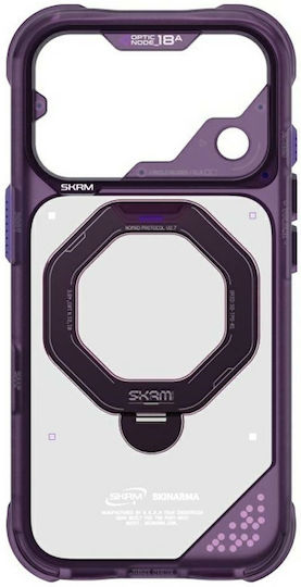 Case Skinarma Saturn Magsafe + Rotating Kick Stand Iphone 18 Pro 17 Pro Burgundy