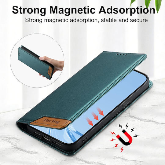 Motorola Edge 70 Fusion 5g Case Dierfeng Strong Magnetic Leather Wallet Green