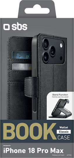 Sbs Wallet Classic Case Iphone 18 Pro Max Wallet Stand Black Tewalclip1869