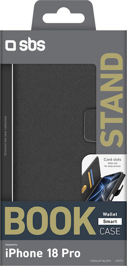 Sbs Wallet Smart Case Iphone 18 Pro Wallet Stand Black Tewalip1863pk