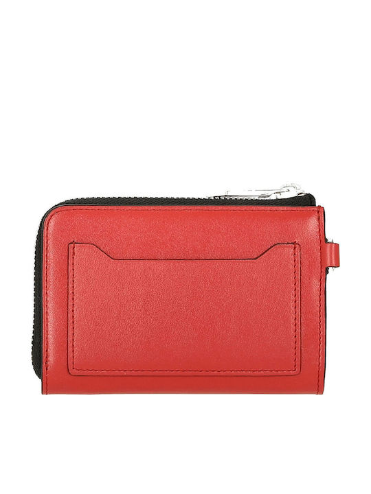 Leather Men's Card Wallet Red