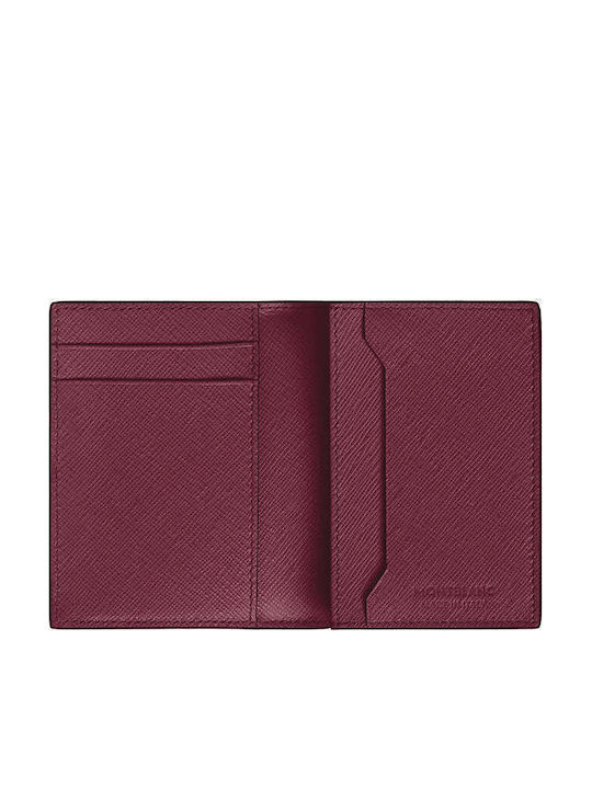 Deri Herrenbrieftasche Karten Burgundisch