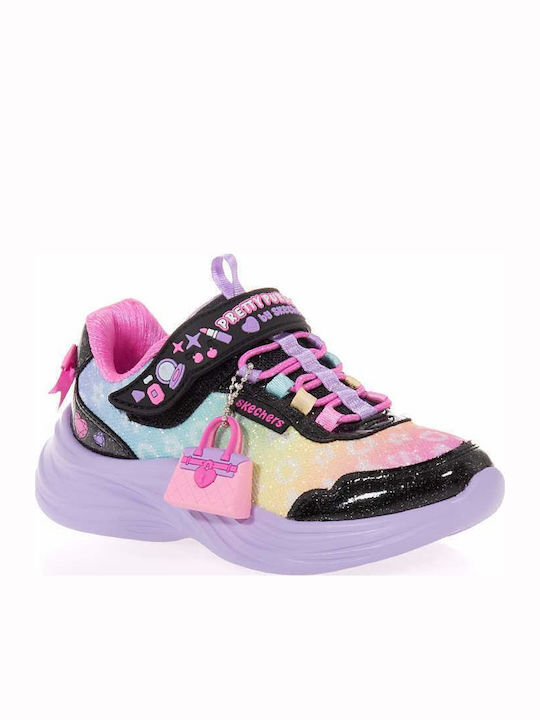 Skechers Power Jams Kids Sneakers Anatomic with Hoop & Loop Closure Pink