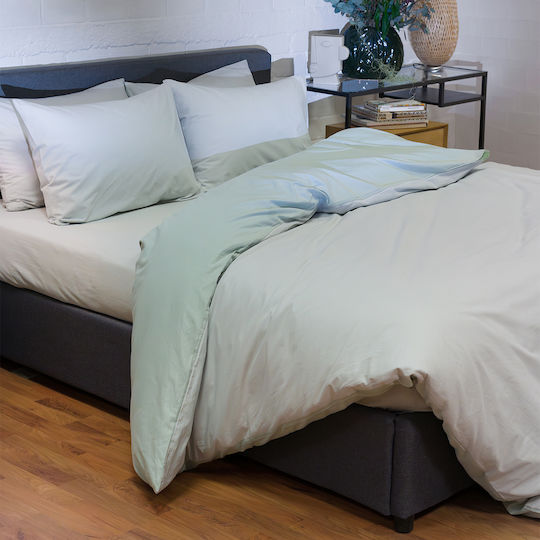 Παπλωματοθήκη Μονή Σετ 165x245 2 Όψεων Naf-naf Hue Grey Violet Ghost Grey