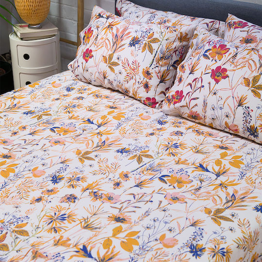 Single Duvet Cover Set 165x245 2 Sided Naf-naf Diamond 251 Emerald Yellow
