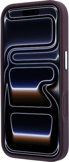 Karl Lagerfeld iPhone 18 Pro Max iPhone 17 Pro Max Hard Case Magsafe Eco Leather Lining Embossed Open Ring Rsg Logo Burgundy
