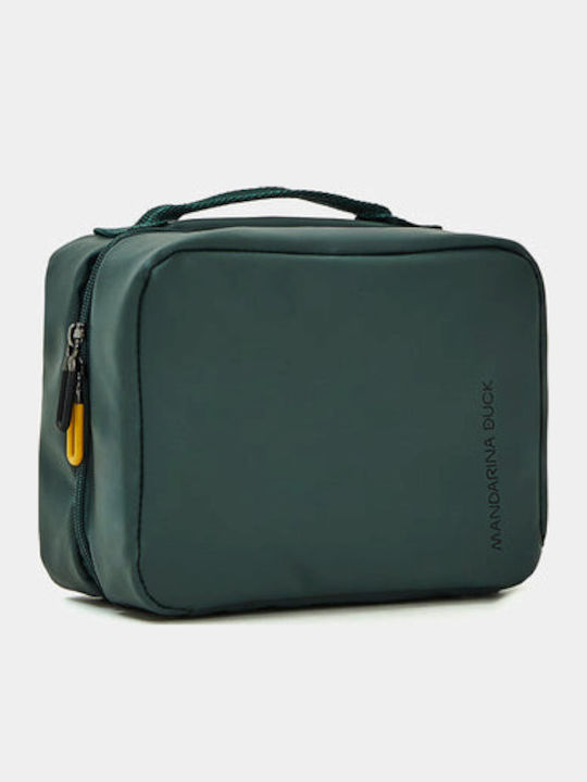 Козметичен Несесер Mandarina Duck Eco Coated Toilet Kit Medium P10osn02 Тъмно Зелен
