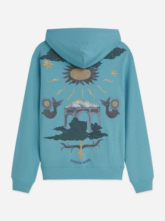 Sweatshirt With Hood Light Blue