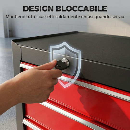 HomCom Metal Tool Chest