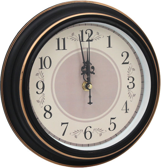 Keskor Keskor Wanduhr Kunststoff Schwarz 22,5x4cm