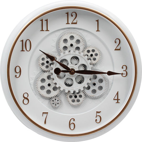 Keskor Keskor Wanduhr Kunststoff Weiß 40x7cm