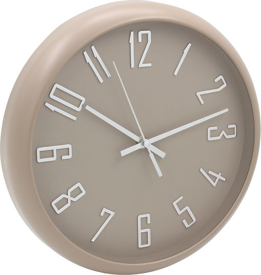 Keskor Keskor Kunststoff Wanduhr Braun 30x4.5cm