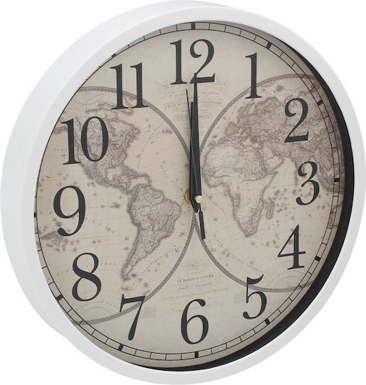 Keskor Keskor Wanduhr Kunststoff Weiß 30x4cm