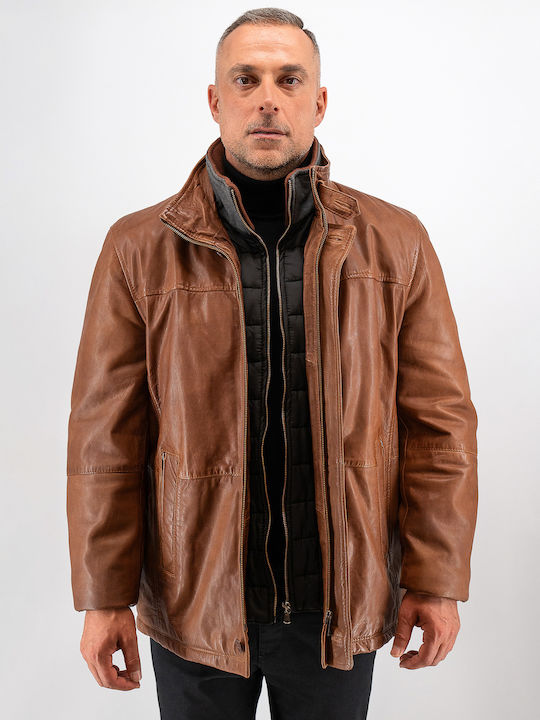 Leather Jacket Tabac Brown
