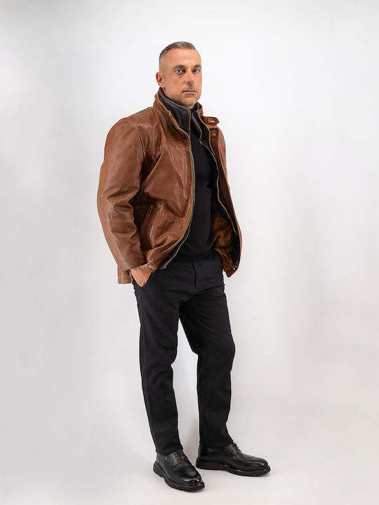 Leather Jacket Tabac Brown