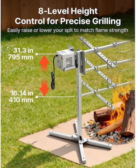 Vevor Edelstahl Spitzen Grillspieß Für Lamm für Kamin mit Motor
