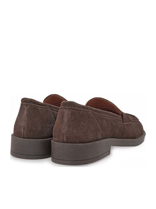 Δερμάτινα Γυναικεία Loafers σε Καφέ Χρώμα