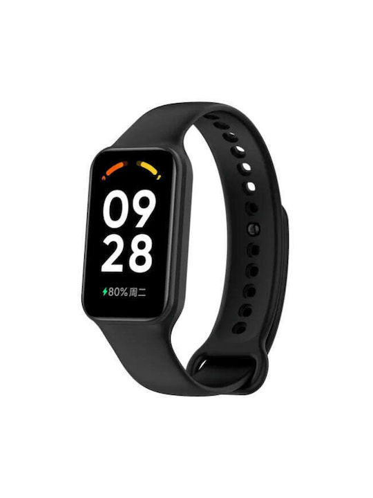 Silicone Watch Strap Xiaomi Band 8 Active Redmi Band 2 Black