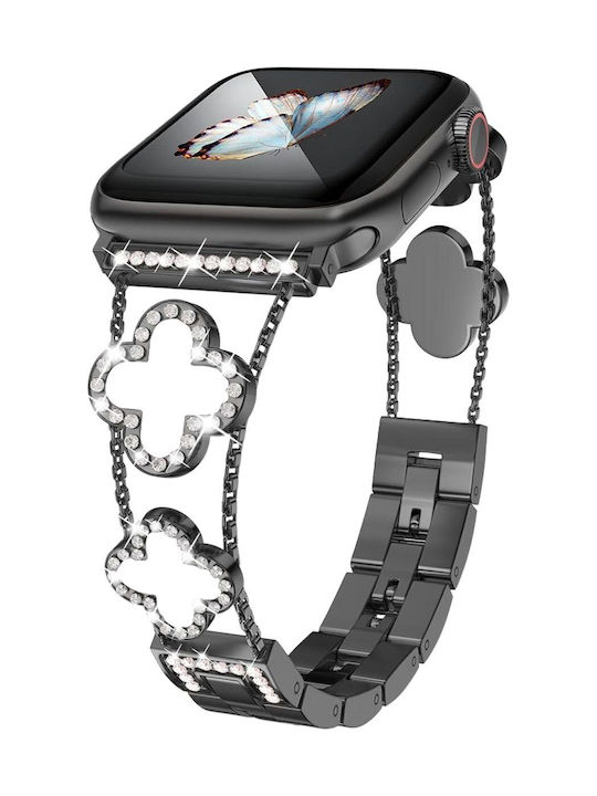 Volte-tel Каишка За Смарт Часовник Дамска Метална Apple Watch 38 40 41 42mm Тип Van Cleef Бял Кръст 12.7см Черен 5205308427282 Volte-tel Каишка За Смарт Часовник Дамска Метална Apple Watch 38 40 41 42mm Тип Van Cleef Бял Кръст 12.7см Черен 5205308427282