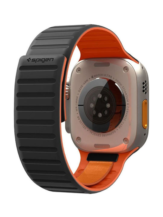 Spigen Athlex Air M Apple Watch 8 9 10 11 12 Se Ultra 44 45 46 49 мм Активен Черен Оранжев 8800337246674