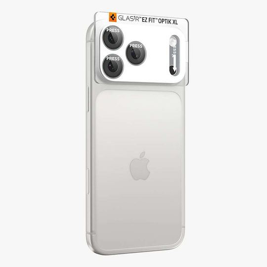 Camera Thermal Insulation Rear Spigen Glas.tR Ez Fit Optik Pro XL Apple iPhone 18 Pro Tempered Glass Silver AGL12038