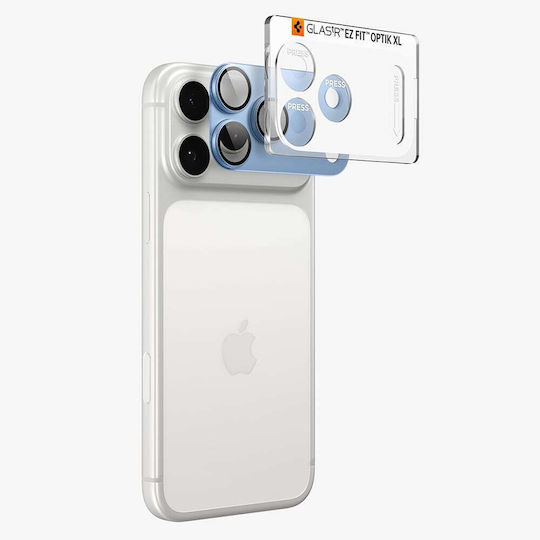 Thermally Adhesive Protective Film Rear Camera Spigen Glas.tR Ez Fit Optik Pro XL Apple iPhone 18 Pro Tempered Glass Blue AGL12037