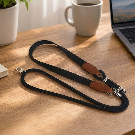 Techsuit Urbanloop Tln8b Nackenriemen Querkette Für Handydekoration Mit Telefonhüllen 100cm-140cm Länge Verstellbar Nylon + Pu Braun