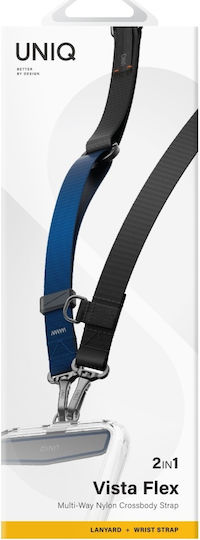 Каишка За Врата За Телефон Uniq Vista Flex 2-в-1 Черно-Синя
