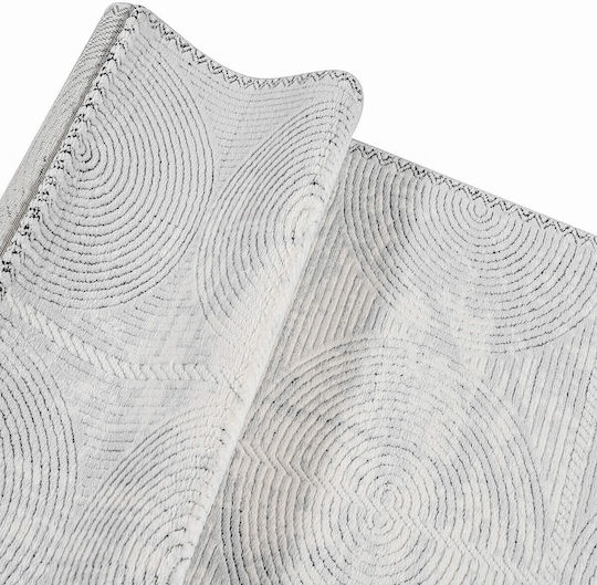 Pierre Cardin Set Modern Bedroom Rugs L Grey 3 Pieces