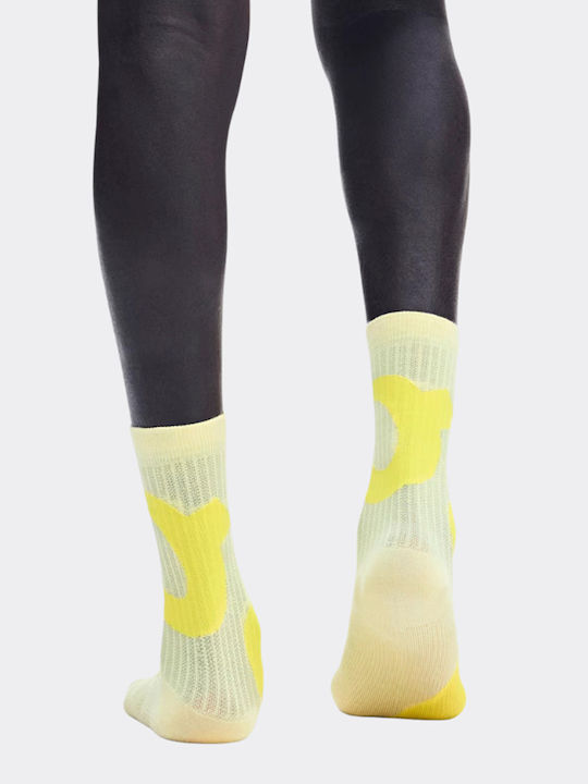 On On Mehrfarbige Socken Violett Und Gelb
